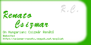 renato csizmar business card